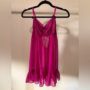 NWT Betsey Johnson Intimates pink bow lingerie dress size small